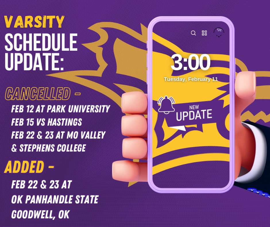 The update no one is excited about 😒 we will continue to wait for our season opener! 🥶