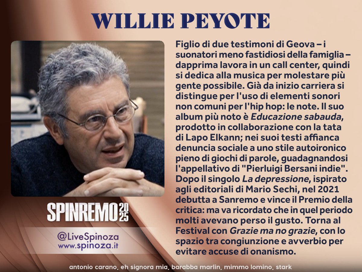 Sul palco Willie Peyote
#Sanremo2025