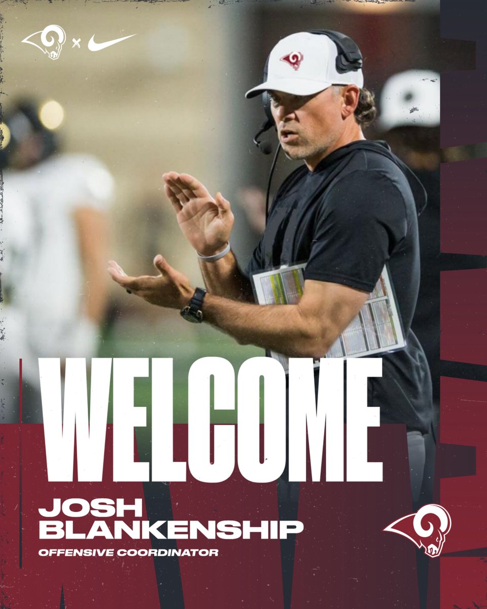 Owasso Athletics (@owassoathletics) on Twitter photo Owasso Athletics is excited to announce the addition of Josh Blankenship to the Owasso Ram Coaching Staff. Coach Blankenship had a productive playing career as a collegiate QB and brings 22 years coaching experience! Welcome to O town <a href="/CoachJBlank/">Josh Blankenship</a>
#CHAMPIONS | #RamPride Owasso Athletics is excited to announce the addition of Josh Blankenship to the Owasso Ram Coaching Staff. Coach Blankenship had a productive playing career as a collegiate QB and brings 22 years coaching experience! Welcome to O town <a href="/CoachJBlank/">Josh Blankenship</a>
#CHAMPIONS | #RamPride