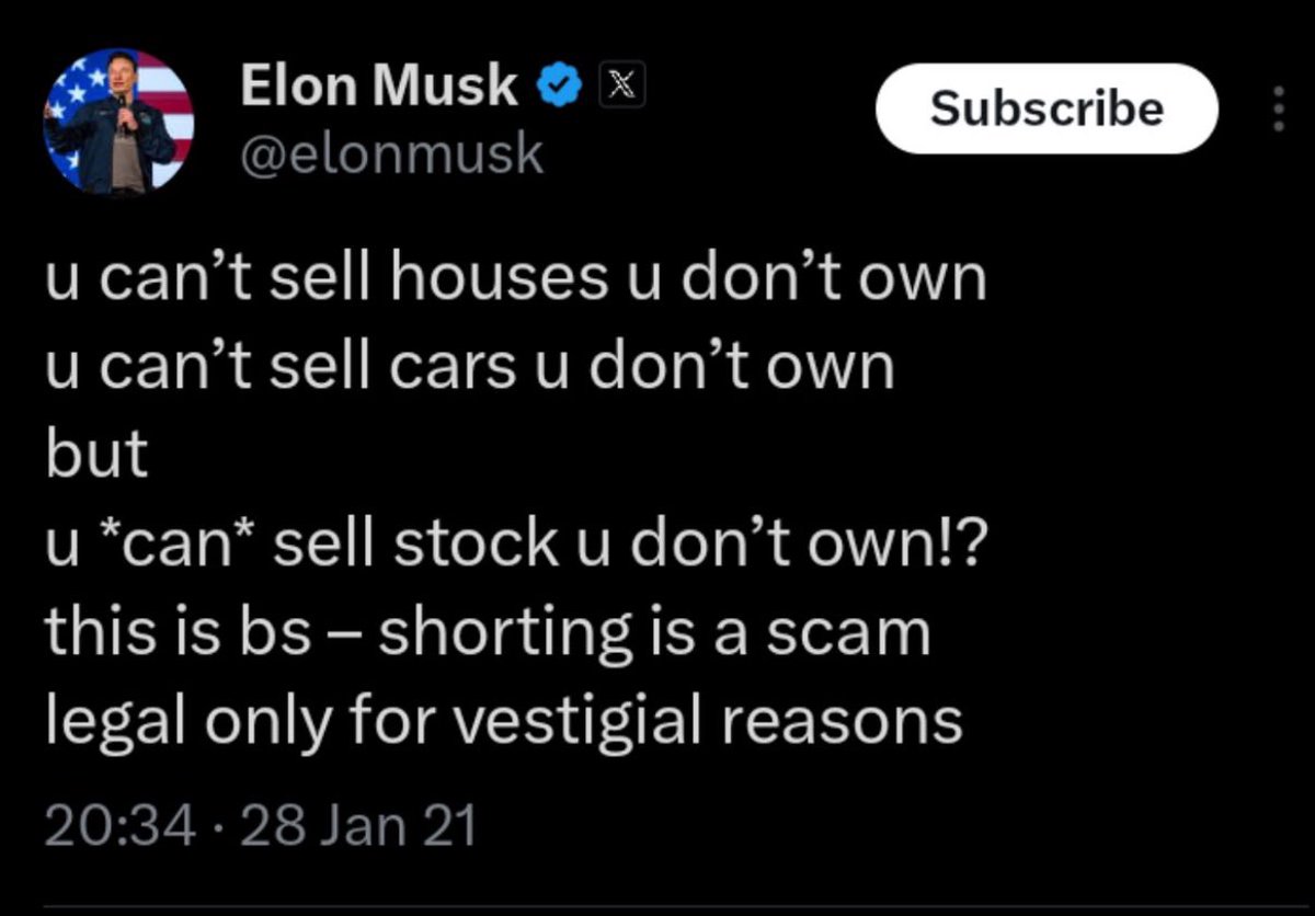 We never forgot about THIS one specific post . . . ITS TIME—‼️ 
#ElonMusk #WallStreet #ShortSell #Criminal #MarketMakers #HedgeFund #SEC #FINRA #Trading #Stocks #Shorts