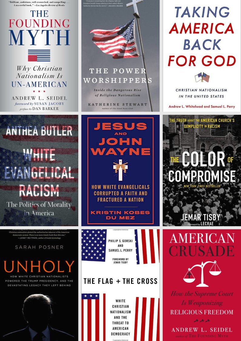 Andrew L. Seidel (@andrewlseidel) on Twitter photo If you want to understand how we got here, you have to understand Christian Nationalism. It's the permission structure that justifies all of this harm and hate in the minds of so many Americans. Here's a reading list to get you started: bookshop.org/lists/understa… If you want to understand how we got here, you have to understand Christian Nationalism. It's the permission structure that justifies all of this harm and hate in the minds of so many Americans. Here's a reading list to get you started: bookshop.org/lists/understa…