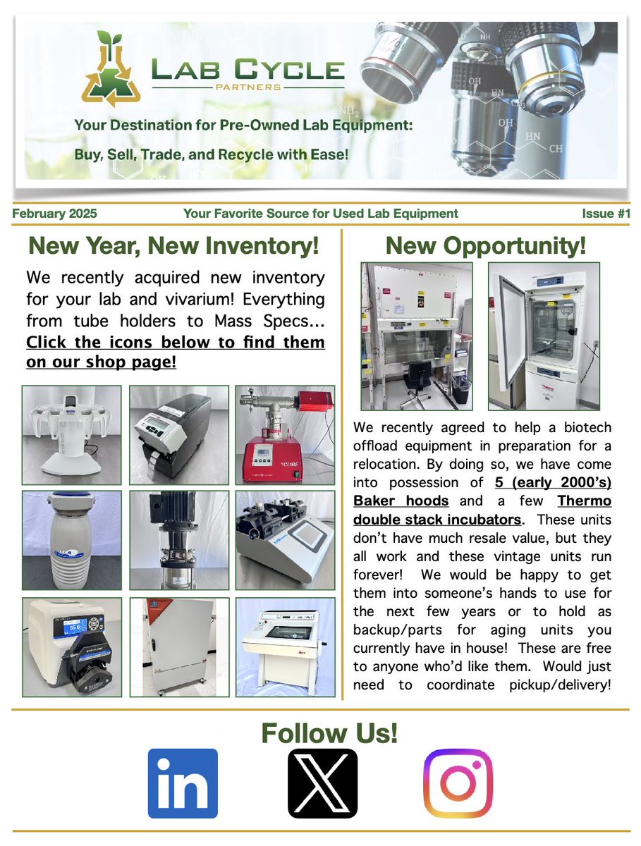 LabCyclePartnrs's tweet photo. Our first ever Newsletter...Page 1.
Reply for a link to the interactive version! 🥳 https://t.co/2J1lsLmtzB