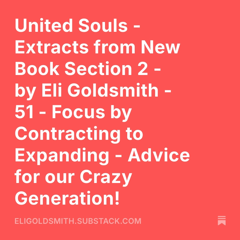 GoldsmithEli's tweet photo. United Souls - Extracts from New Book Section 2 - by @midnightrabbi - 51 - Focus by Contracting to Expanding - Advice for our Crazy Generation! https://t.co/Cp0Fe3TggZ #unitedsouls #newflow #trump #bibi #gaza #israel #TuBShevat #Purim #Advice #Mission #Focused #shareon... https://t.co/jmLuyA6lQx