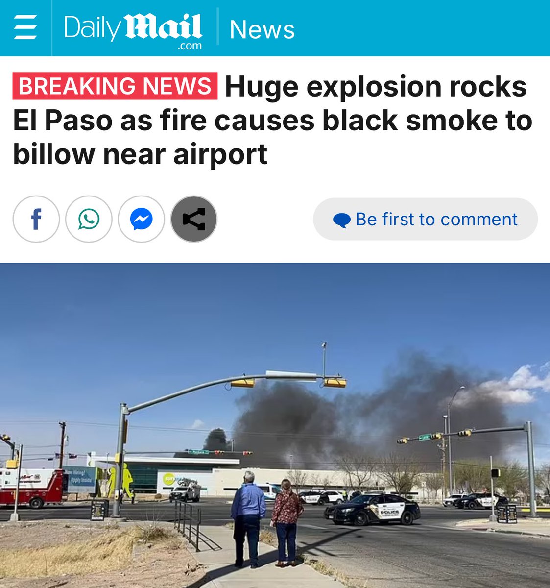 5人受伤 得州埃尔帕索机场附近疑发生汽车爆炸