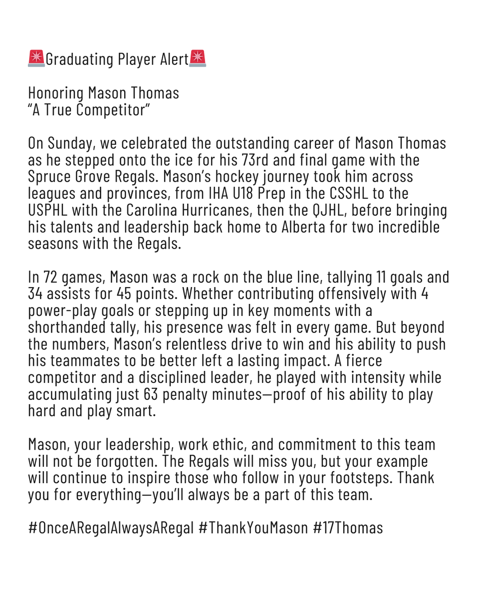 Spruce Grove Regals tweet media