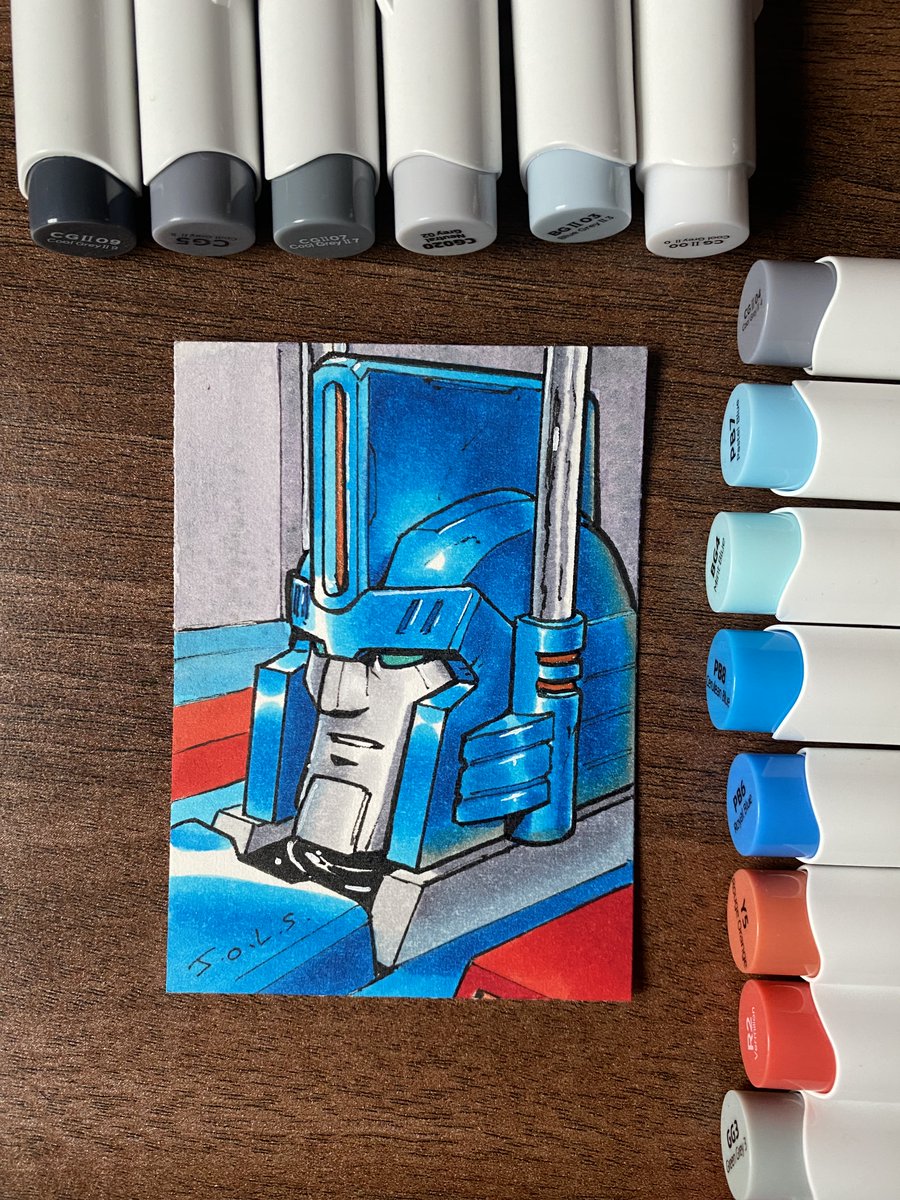 ATC of IDW Magnus. I tested out my new Ohuhu markers. Me likey.

I have a short process video, you can find the clicky text in the commented post.

#Transformers