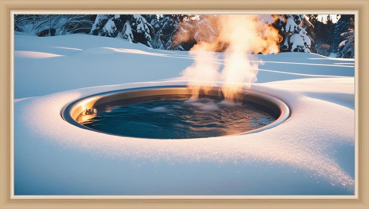We are closing at 5:00pm today due to the snow and weather. Please drive safe and we hope you enjoy your Regina hot tub in the snow.