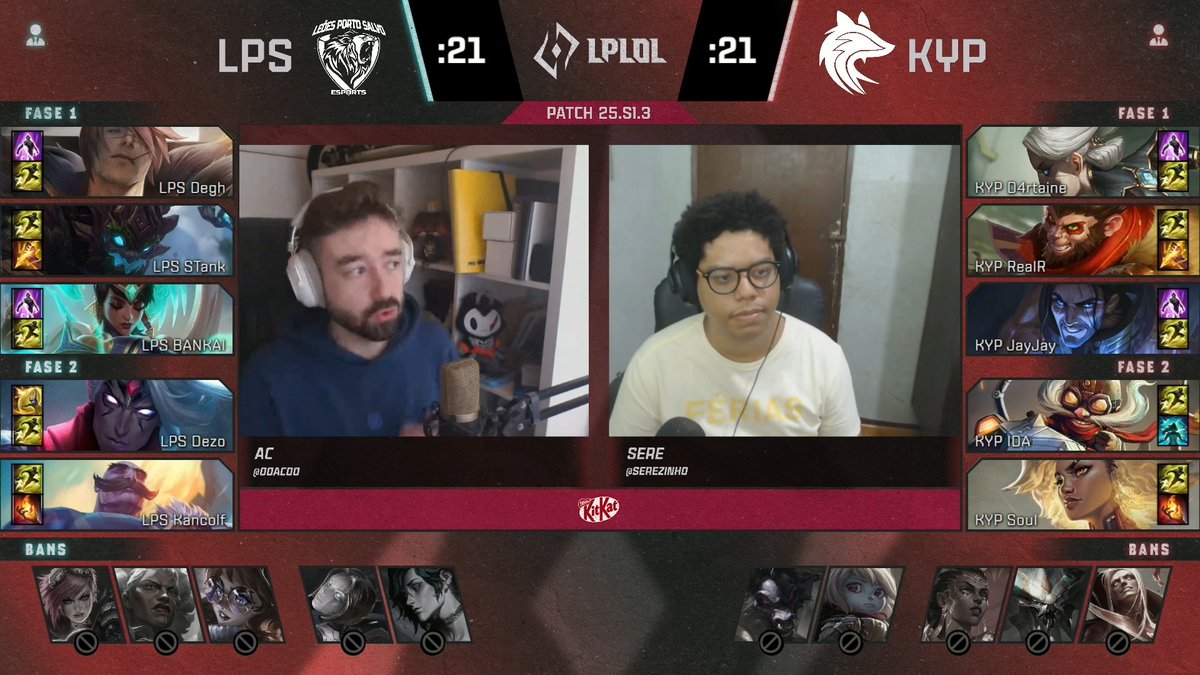 E já temos draft para o terceiro jogo do dia! Um jogo feito ainda mais especial com o retorno do <a href="/o0AC0o/">AC 🗣️🔇</a> 🥰