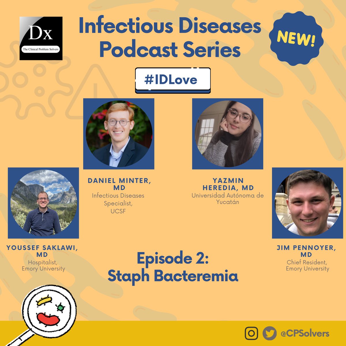 The Clinical Problem Solvers (@cpsolvers) on Twitter photo 🧵 You're on call and get the dreaded "1/2 GPC in blood cultures positive"– what should you do next?
Our new #InfectiousDisease podcast episode is out! 🎙️ #IDLove #IDtwitter #Medtwitter
Let’s break it down step-by-step 👇
<a href="/dminter89/">Daniel Minter</a> <a href="/minheredia/">Yazmin A. Heredia Allegretti.</a> <a href="/SaklawiMD/">Youssef Saklawi</a> 🧵 You're on call and get the dreaded "1/2 GPC in blood cultures positive"– what should you do next?
Our new #InfectiousDisease podcast episode is out! 🎙️ #IDLove #IDtwitter #Medtwitter
Let’s break it down step-by-step 👇
<a href="/dminter89/">Daniel Minter</a> <a href="/minheredia/">Yazmin A. Heredia Allegretti.</a> <a href="/SaklawiMD/">Youssef Saklawi</a>