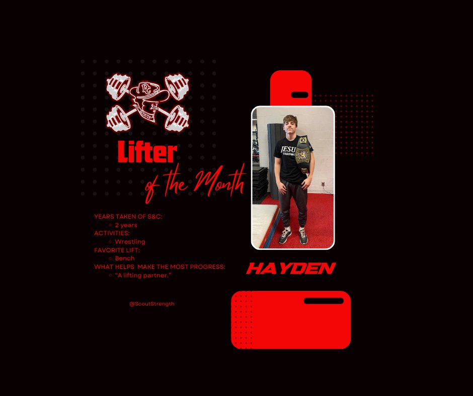 DC_Scouts's tweet photo. Our next Scout Lifters of the Month! 

Both Natalie and Hayden are the epitome of hard work; they come in and train with the kind of intent that all people should.  Not only are they great leaders of work ethic, but they are not afraid to lead in a vocal way as well! Congrats! https://t.co/g6pFRjZlfX