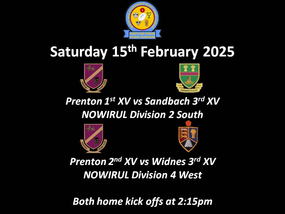 Db7Ball's tweet photo. Prenton RUFC fixtures for this weekend.
Come along and support a great Community Rugby Club.
Find us on Prenton Dell Rd (CH43 3BS). https://t.co/KjigVG62k6