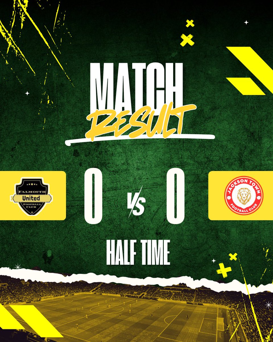 Tova_Hamilton's tweet photo. ⏳ Halftime Update! ⏳

It’s still 0-0 as both teams hold strong! Plenty of time left for a game-changer here at Elliston Wakeland Youth Centre. Stay locked in! 

#Halftime #GameOn #FalmouthFootball
#KnockoutCompetition #GameDay #FootballAction #TrelawnyNorhthern #RoadtoRecovery #Falmouth #FalmouthUnited #JacksonTownFC