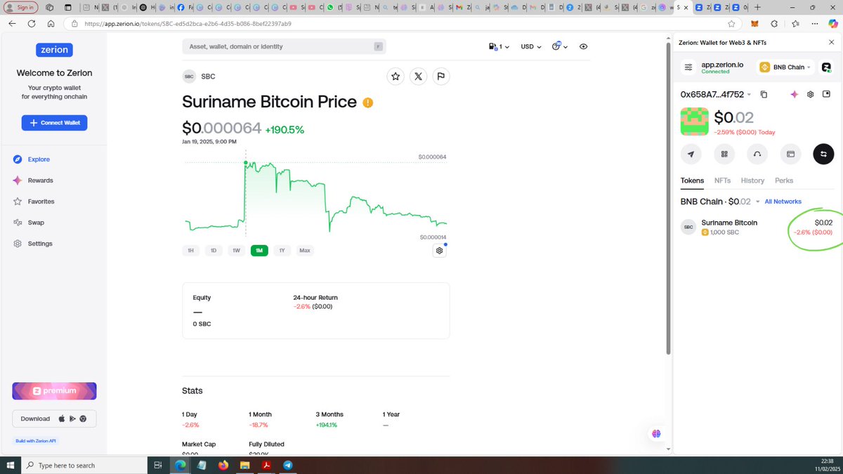 🚀 Tired of constantly connecting MetaMask to PooCoin just to check your $SBC value? Yeah, us too…

That’s why we switched to Zerion Wallet! 🔥 Live conversion rates, no hassle.

Small steps, but always moving forward. 👣

Try it now &amp; make your life easier! 💡
 #Crypto #DeFi