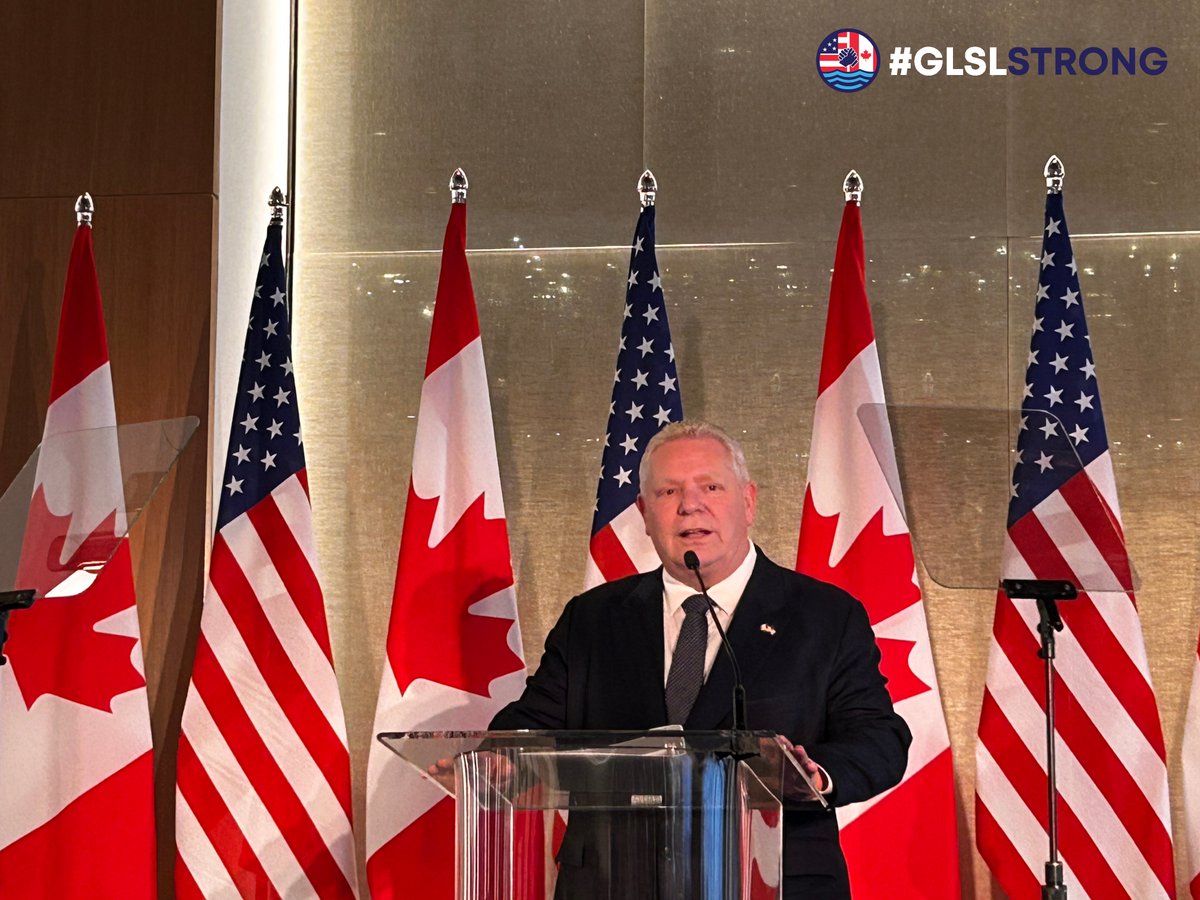 Our team attended Premier Ford’s speech on the Canada-U.S. trade relationship, emphasizing the importance of our integrated supply chain and cross-border trade. He introduced his #FortressAmCan plan, urging collaboration to prevent escalating tariffs. #GLSLStrong