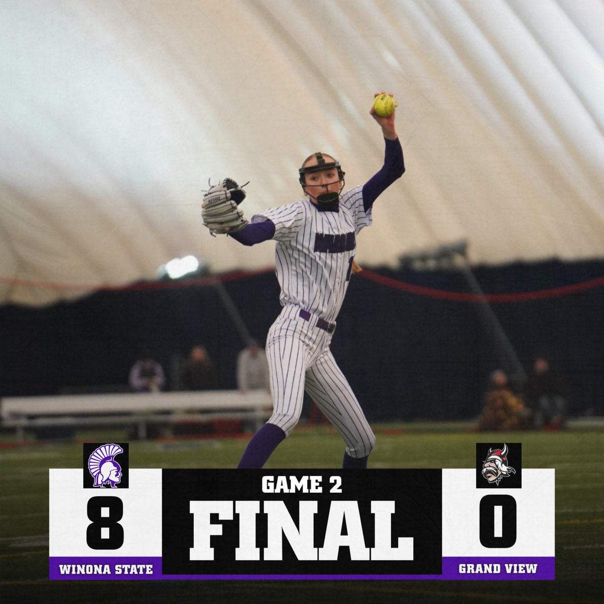 Season-opening 𝑺𝑾𝑬𝑬𝑷 !

<a href="/WinonaStateSB/">WinonaState Softball</a> sweeps Grand View to open the season!

#GraduateChampions