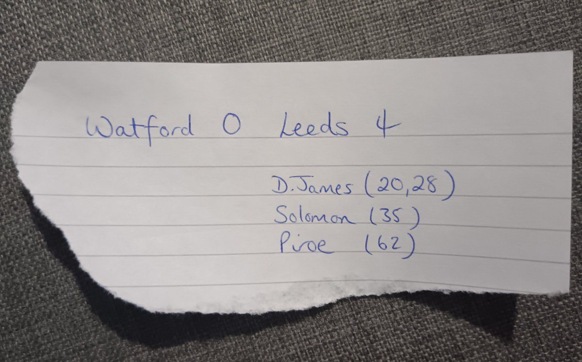 medds14's tweet image. When I was a kid my Dad would write down the Leeds result on a piece of paper and leave in my room to wake up to if the game finished after my bed time.

The day has come to start the tradition with my daughter 🙌🏻 #Leeds @LUFC