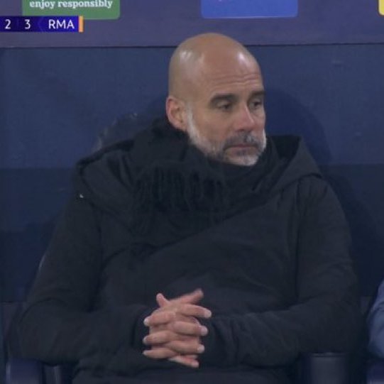 Footballogue's tweet photo. C'est quand même terrible ce que vit Pep Guardiola en ce moment... 🫤🫤 https://t.co/0SM0whogxE
