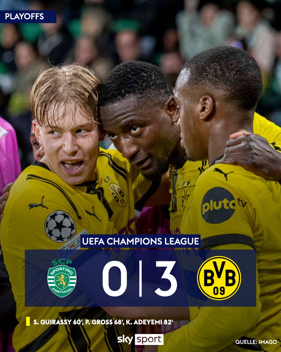 SkySportNews's tweet photo. Lichtblick für den BVB! 💪 Dortmund gewinnt deutlich gegen Sporting - das erste Mal in diesem Jahr zu null!
#SkyCL #UCL #CL #SPOBVB #Dortmund https://t.co/YPQuyzoKVx