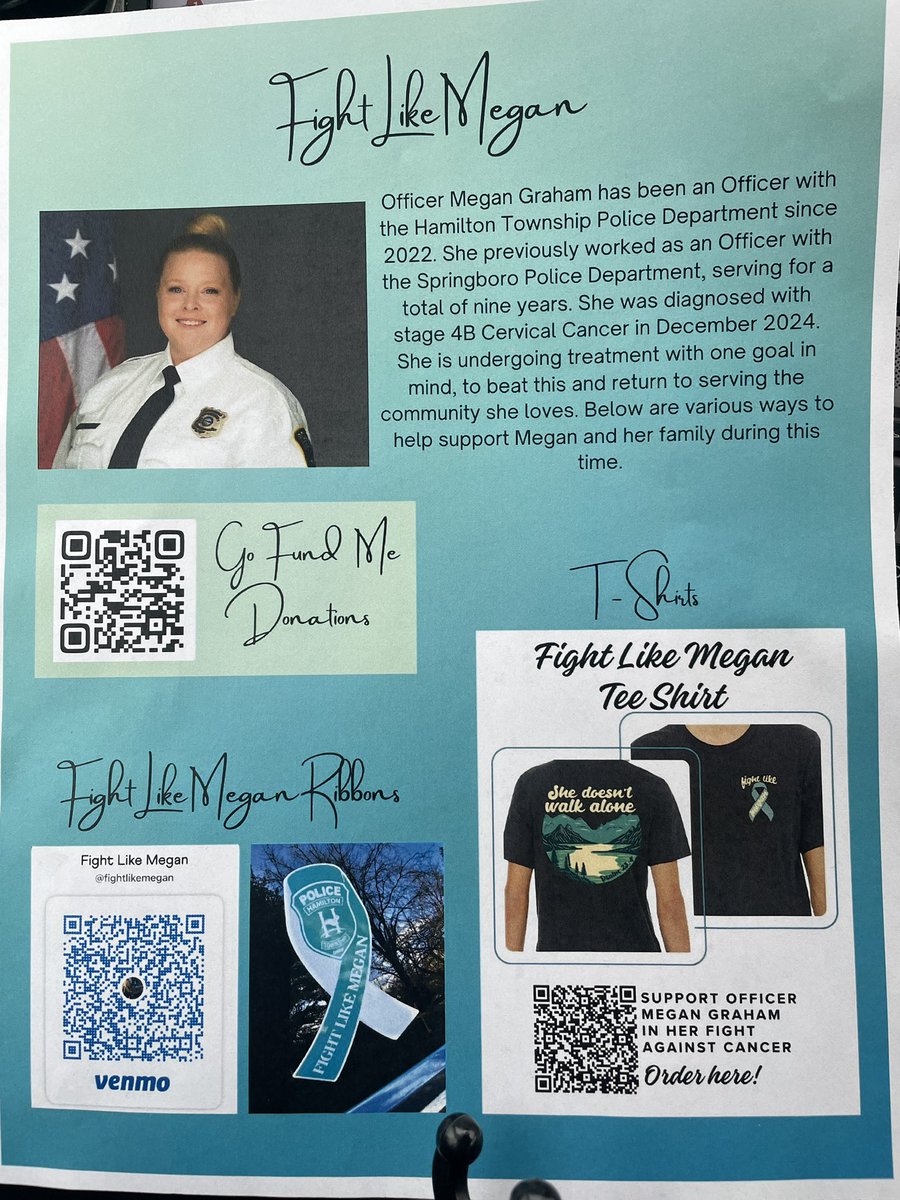 Fight like Megan! <a href="/HamiltonTwpPD/">HamiltonTwpPD</a> officer Megan Graham is in the fight of her life after being diagnosed w stage 4 cervical cancer. But she’s not battling alone. Tonight @ 6 <a href="/WLWT/">WLWT</a> hear from her &amp; see how other first responders are showing support in a visible and heartfelt way.