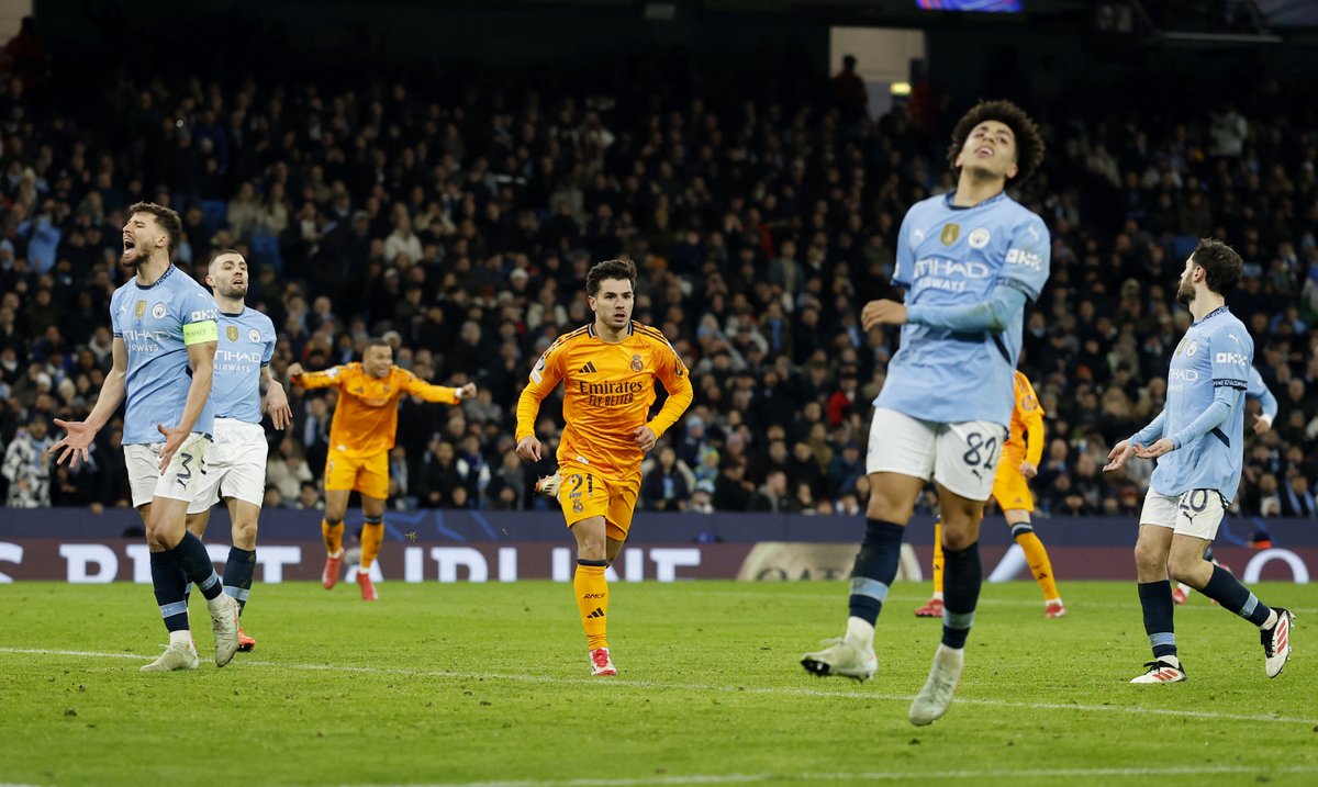 Kontrasporweb's tweet photo. MS | Manchester City 2-3 Real Madrid

⚽19' Erling Haaland
⚽60' Kylian Mbappe
⚽80' Erling Haaland (P)
⚽86' Brahim Diaz
⚽90+2' Jude Bellingham https://t.co/GTPn19Nq6x