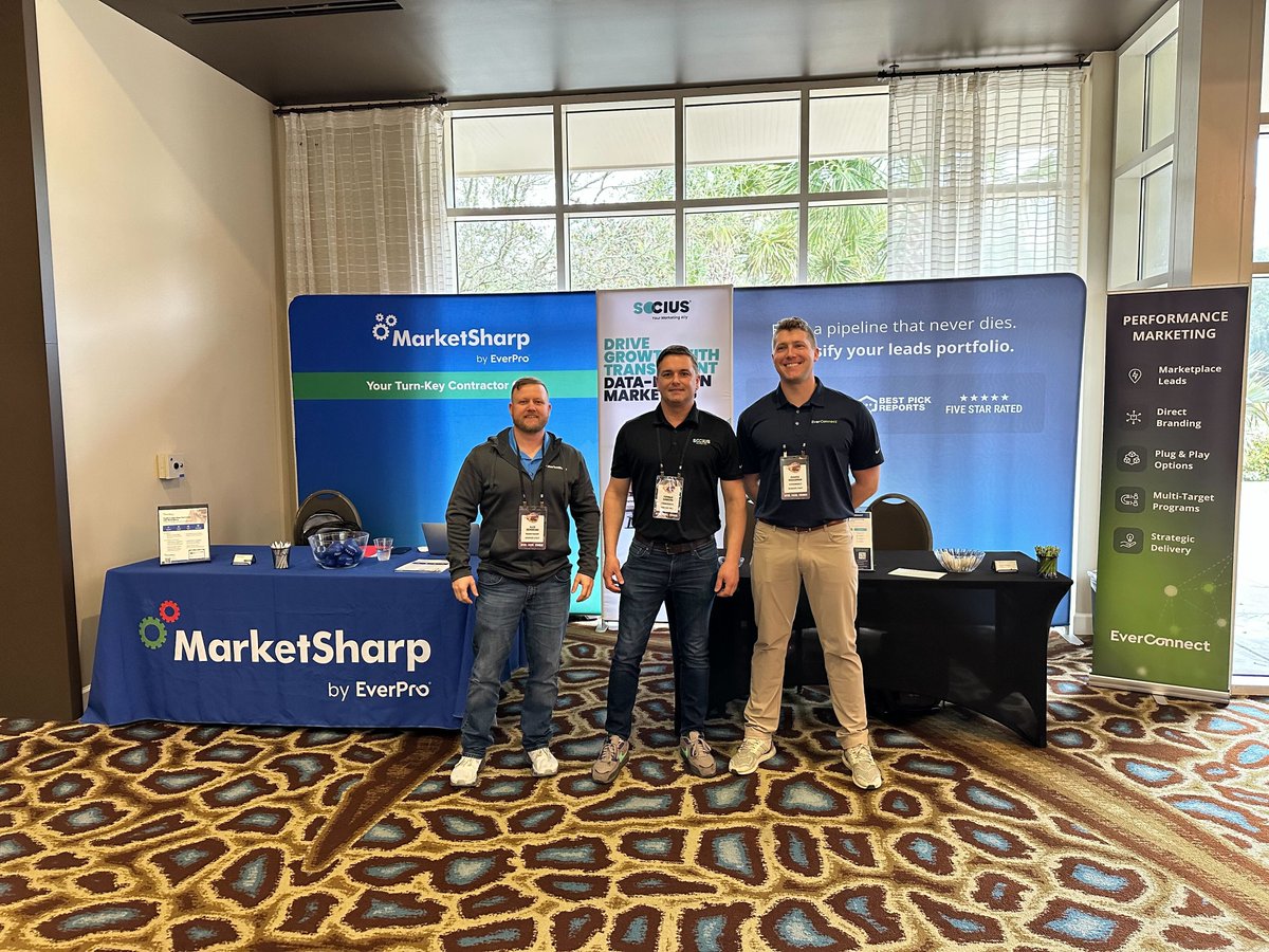 Socius is everywhere these days! 🌎✈ Chance Waggaman and Furman Sanders are down in Amelia Island for Accelerate LIVE! We’re excited to be here alongside our friends at MarketSharp. Swing by our booth if you're here! #AccelerateLive #HomeImprovement #MarketingInnovation