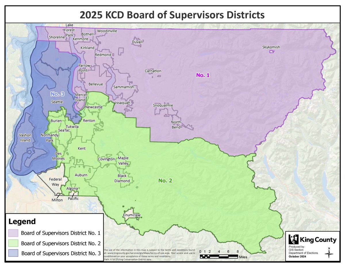 Last Day To Vote! KCD is holding an election for Board of Supervisors District No. 2. Voting began January 21, 2025 at 8am and ends February 11, 2025 at 8pm. District No. 2 includes registered voters in South/Southeast King County. Learn more a at kingcd.org/elections.