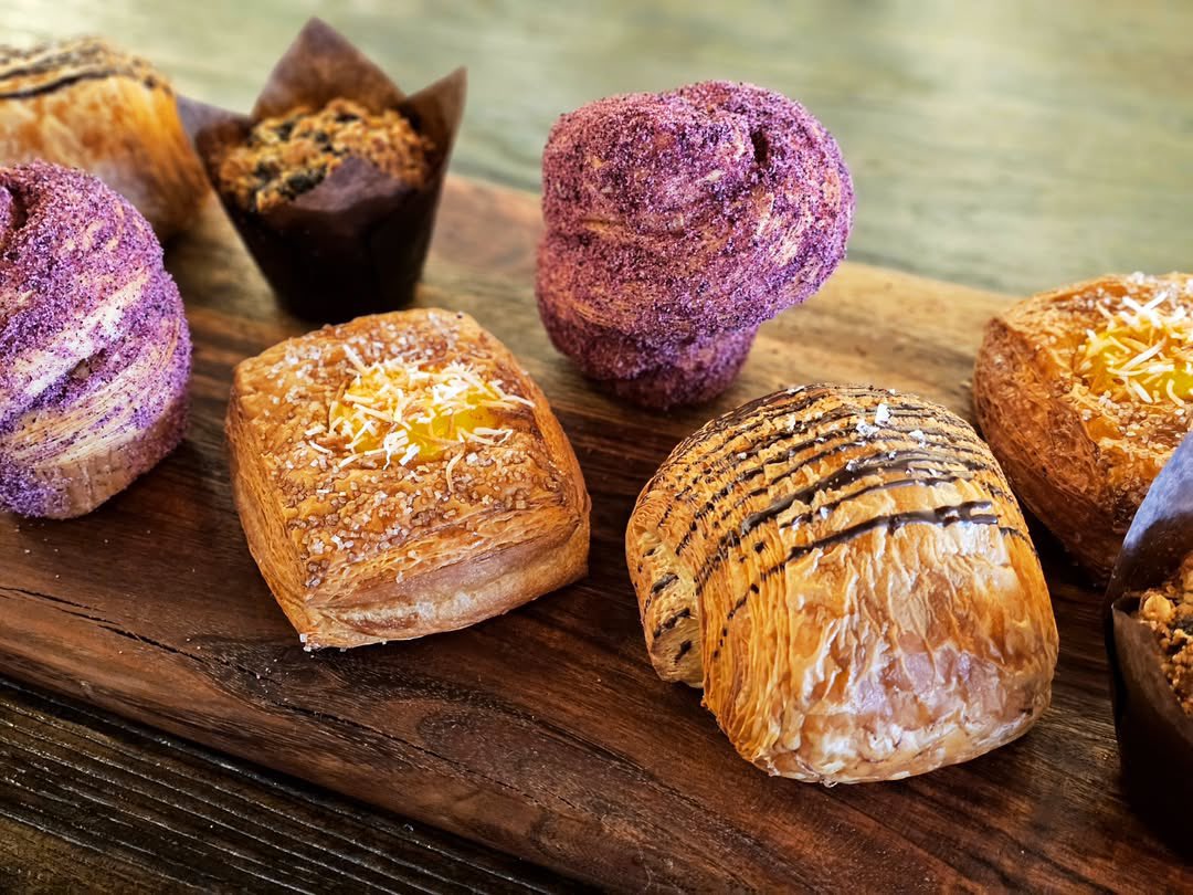 Repost from @pugmirepastry: "Introducing our newest pastries at @thelynhall!

🍫 Chocolate-Marble Muffin
🍯 Cafe Miel Croissant
🥥 Coconut-Passion Fruit Danish
🌺 Hibiscus-Orange Cruffin"