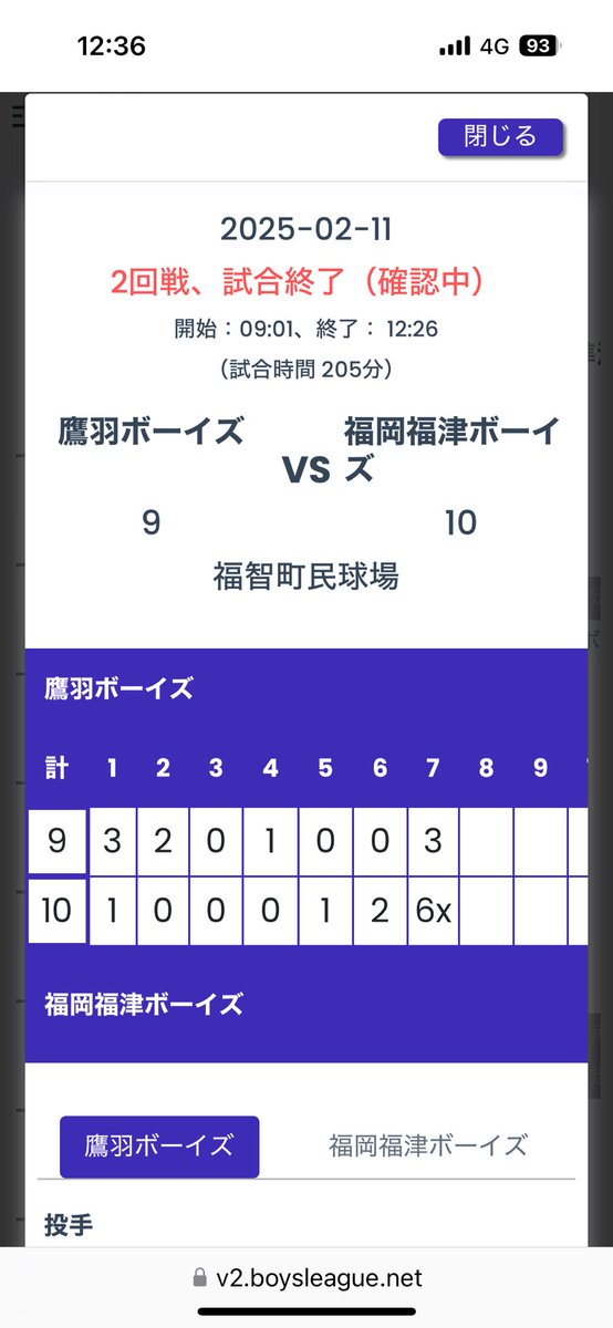 artheryasu's tweet photo. 第55回日本少年野球春季大会兼第23回西日本選抜優勝大会福岡県北支部予選

2回戦　対鷹羽ボーイズ　奇跡の大逆転サヨナラ勝ち
鷹羽の1年生��ごいのがたくさん、さすがジュニアホークス揃い

次回は2月15日、対京築ボーイズ、川崎球場第1試合 https://t.co/zEBFbxNvGv