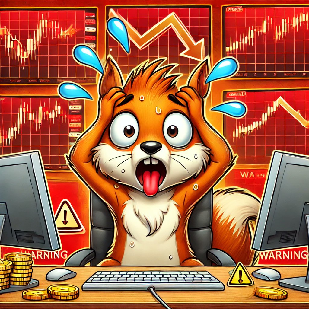 nutrium_nftt's tweet photo. "Crypto is crashing, and the squirrel is panicking! But remember, acorns fall before they grow into mighty oaks! 🌰🚀 #NFTCommunity #token #Bitcoin #nutrium https://t.co/RFutStIHQi