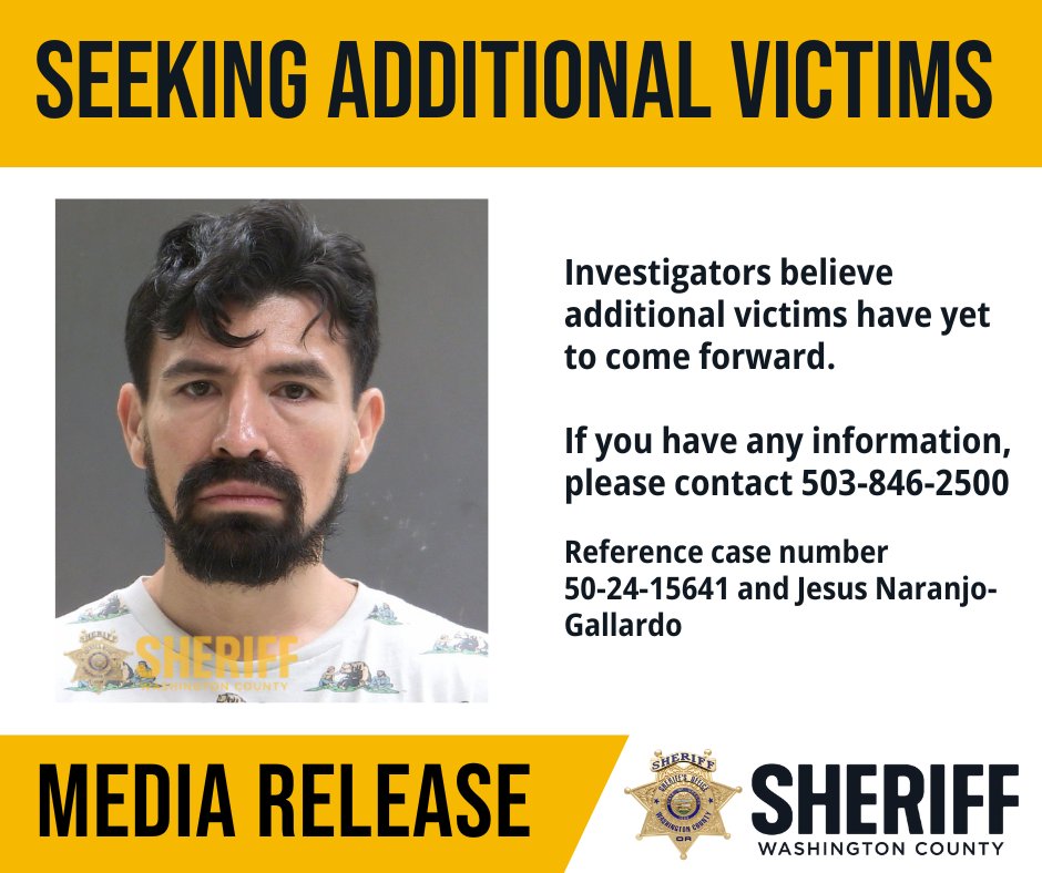 WCSOOregon's tweet image. Media Release: Man Arrested for Sexual Abuse of a Juvenile

Full Story:
washingtoncountyor.gov/sheriff/news/2…