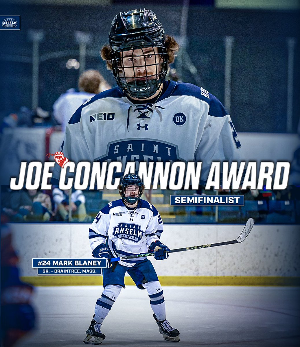 STAHawksMHockey's tweet photo. Congratulations to seniors Mark Blaney and Hunter Brackett on being named semifinalists for the 24th Joe Concannon Award, which is presented to the best American-born NCAA Division II/III men's ice hockey player in New England 👏🏒

📰: https://t.co/lcgGtutVtq

#HawksSoarHigher https://t.co/sTHyYo1Olm
