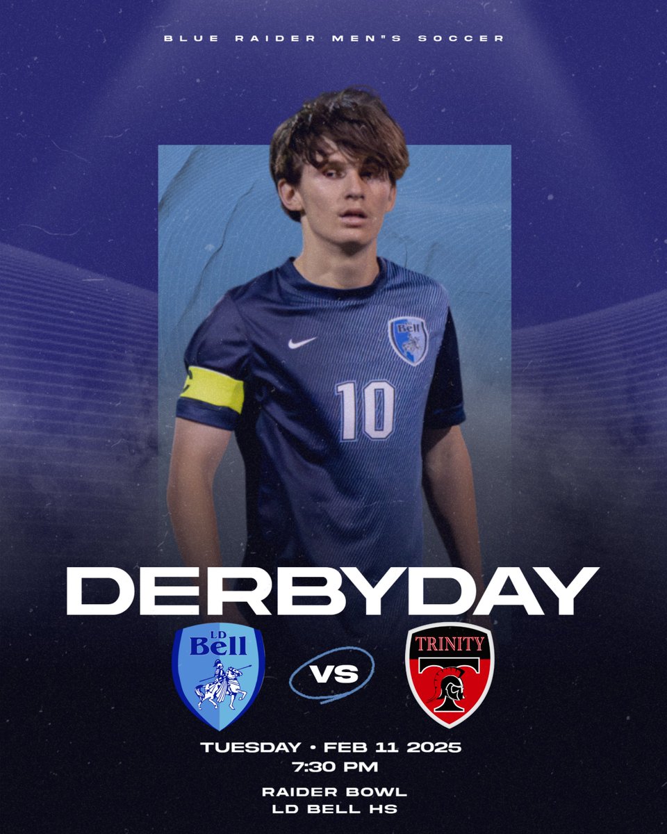 LD Bell Men's Soccer (@ldbell_soccer) on Twitter photo It's Derby Day! Get to the Raider Bowl tonight and cheer on the good guys! #UniteAndConquer #BellvTrinity <a href="/RandyBelcherBHS/">Randy D Belcher</a> It's Derby Day! Get to the Raider Bowl tonight and cheer on the good guys! #UniteAndConquer #BellvTrinity <a href="/RandyBelcherBHS/">Randy D Belcher</a>