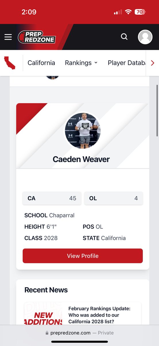 Caeden Weaver (@caeden_weaver) on Twitter photo Blessed to be ranked the number 4 OL in Class of 2028 for the state of California! <a href="/PrepRedzone/">Prep Redzone 🏈</a> <a href="/PrepRedzoneCA/">Prep Redzone California</a> <a href="/AlPopsFootball/">𝐀𝐋 𝐏𝐨𝐩𝐬</a> <a href="/chaparralpumafb/">Chaparral Puma Football</a> <a href="/Coach_Ramer/">Coach Ramer</a> <a href="/CoachDeeWR/">D’Vonte McKneely</a> <a href="/GTNoLimitQBs/">Glenn Thompkins</a> Blessed to be ranked the number 4 OL in Class of 2028 for the state of California! <a href="/PrepRedzone/">Prep Redzone 🏈</a> <a href="/PrepRedzoneCA/">Prep Redzone California</a> <a href="/AlPopsFootball/">𝐀𝐋 𝐏𝐨𝐩𝐬</a> <a href="/chaparralpumafb/">Chaparral Puma Football</a> <a href="/Coach_Ramer/">Coach Ramer</a> <a href="/CoachDeeWR/">D’Vonte McKneely</a> <a href="/GTNoLimitQBs/">Glenn Thompkins</a>