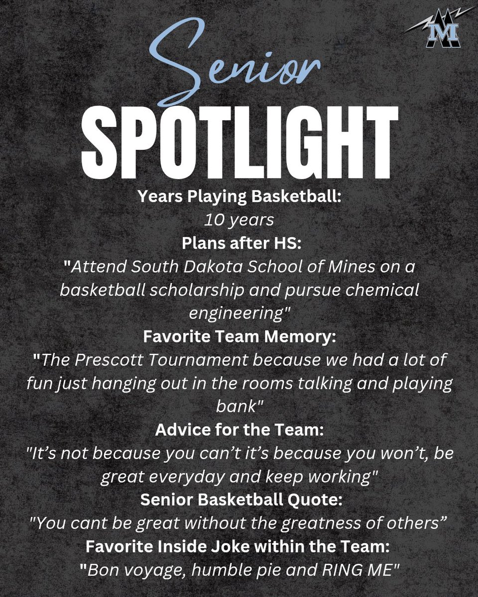 Our last Lady Bolts Senior spotlight is our captain and 4 year starter, Bella Webb.