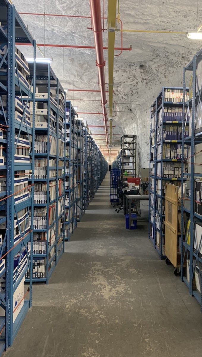 libsoftiktok's tweet image. JUST IN: Photos of limestone mine holding retirement paperwork of govt employees. It’s all processed by hand in a mine in Pennsylvania. 700+ mine workers operate 230 feet underground. They can only process 10,000 applications per month.