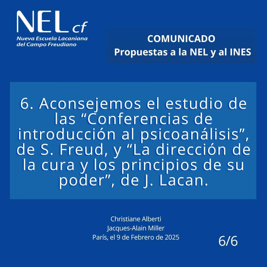 Nueva Escuela Lacaniana del Campo Freudiano tweet media