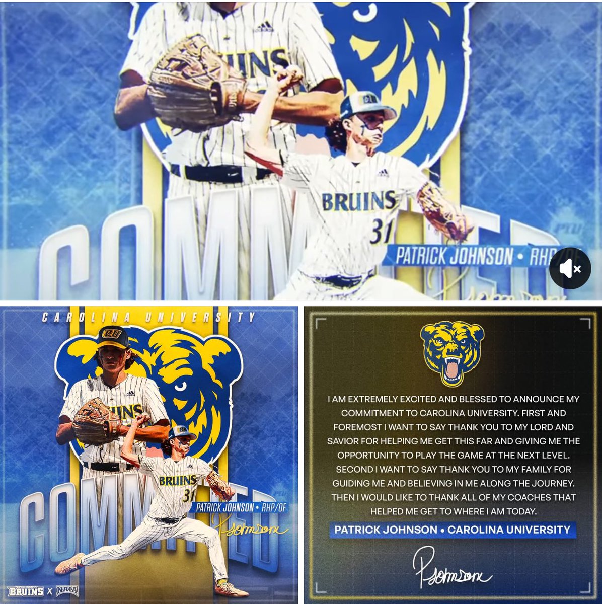 Congrats to former Vero Beach RBI player Patrick Johnson on his college commitment!