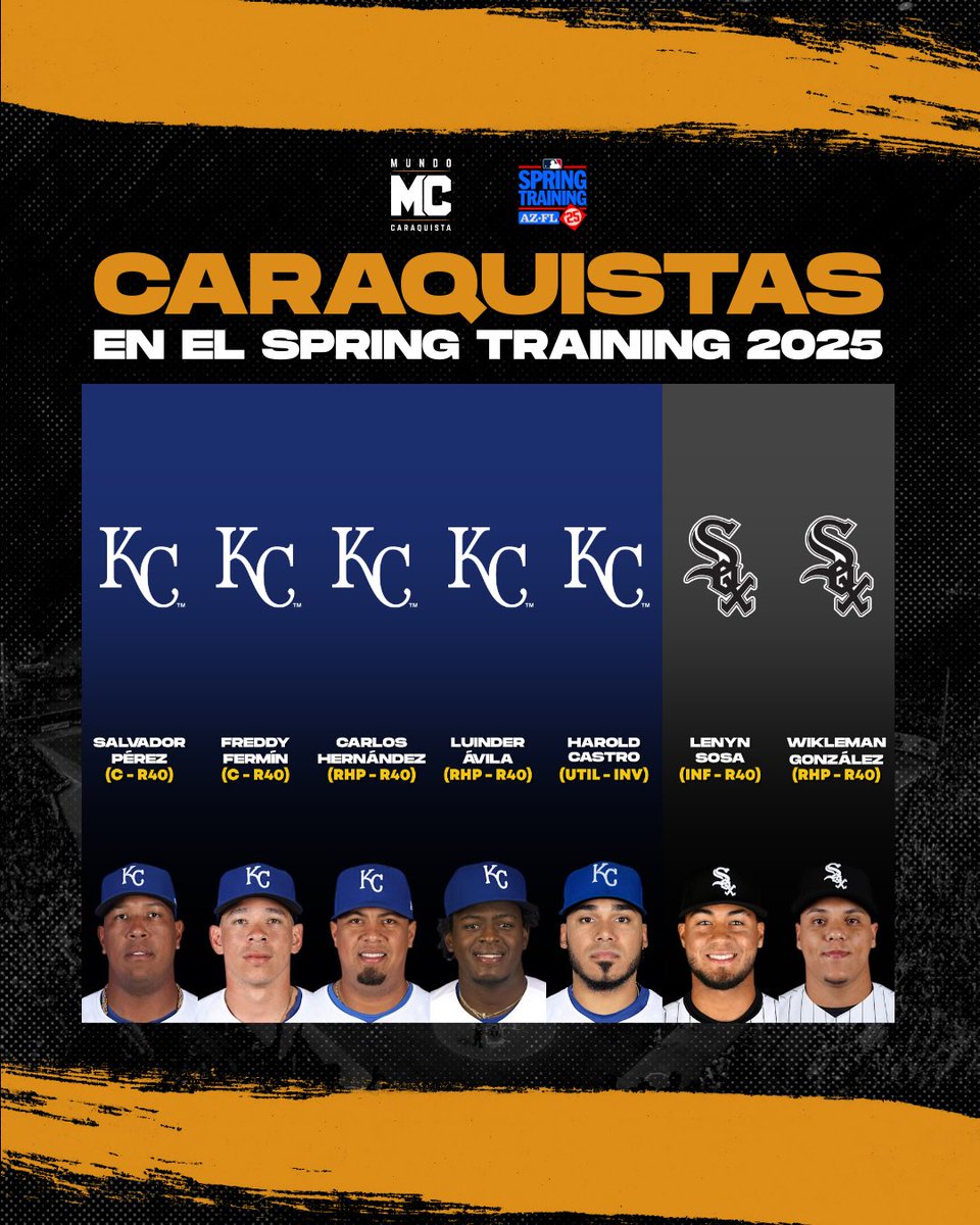 MundoCaraqu1sta's tweet image. 𝑪𝑨𝑹𝑨𝑸𝑼𝑰𝑺𝑻𝑨𝑺 𝑬𝑵 𝑺𝑷𝑹𝑰𝑵𝑮 𝑻𝑹𝑨𝑰𝑵𝑰𝑵𝑮

Peloteros de #LeonesDelCaracas que dirán presente en el #SpringTraining 2025⚾️🔥

R40: Roster de 4️⃣0️⃣
INV: Invitados 

#MundoCaraquista🌎🦁 
#MLB
#LeonesDelCaracasEnMLB