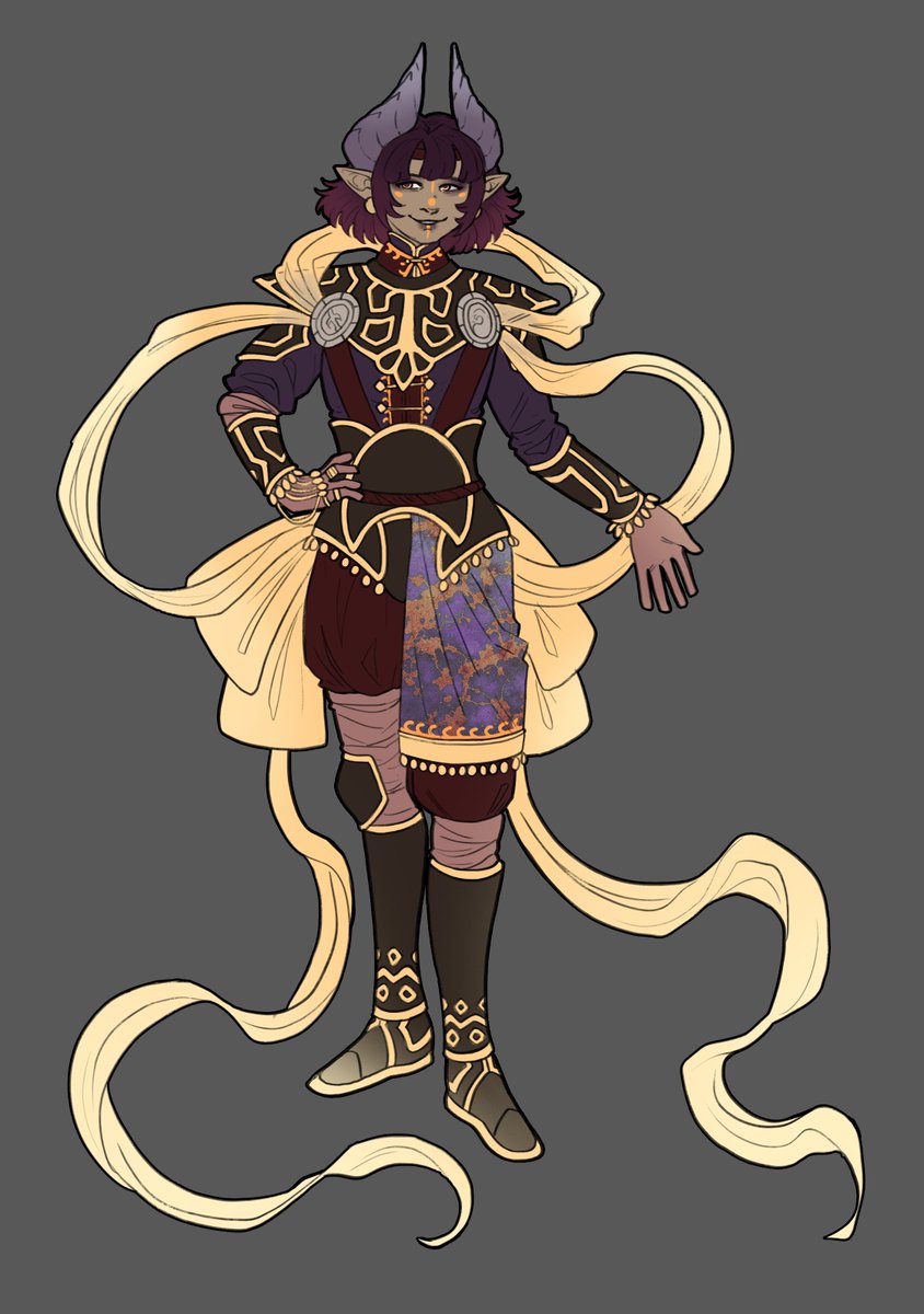 Official armor set for Klaus. He's usually a dancer type guy but unfortunately being the king during a war means people point sharp things at you. Sad!