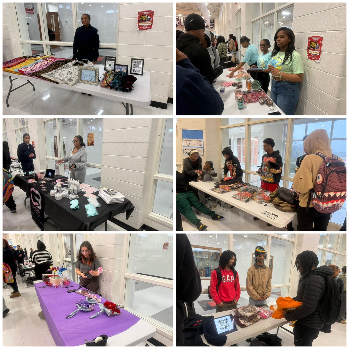 DHS_WBL's tweet photo. The CTAE Dept. (thanks to @_Coach_O) hosted the Spring Pop-Up Shop for our student entrepreneurs. Students made commercials that were aired prior to today’s event to highlight their business. Today at the Pop-Up, they sold their products & it was a HUGE success! #CTAEmonth https://t.co/pRG00U0k6P