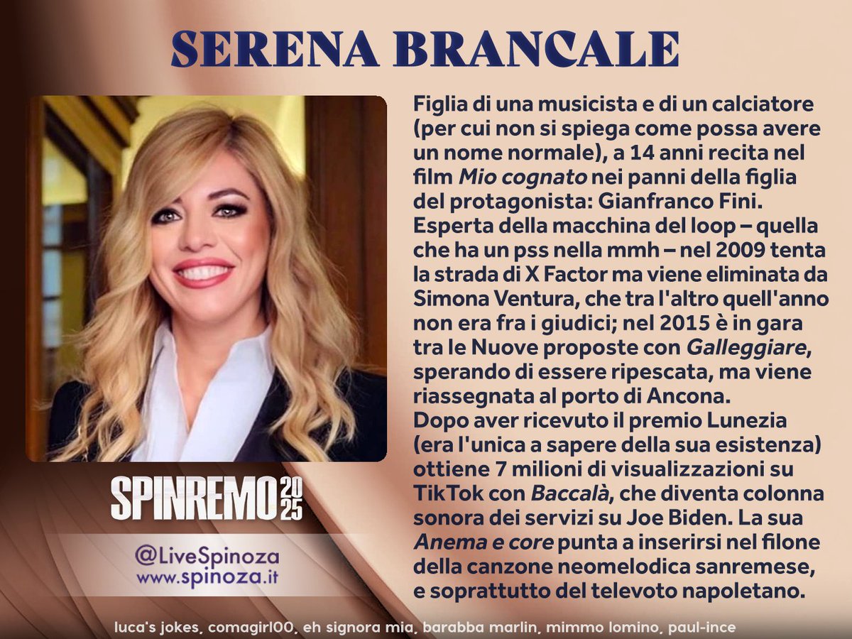 Arriva Serena Brancale
#Sanremo2025