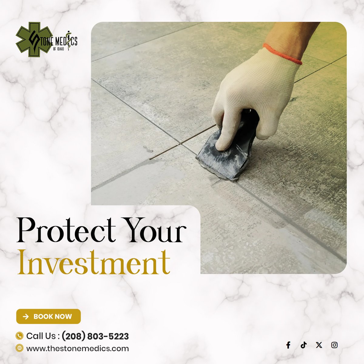 thestonemedics's tweet image. 𝗣𝗿𝗼𝘁𝗲𝗰𝘁 𝗬𝗼𝘂𝗿 𝗜𝗻𝘃𝗲𝘀𝘁𝗺𝗲𝗻𝘁.
Protect your natural stone surfaces with advanced sealing services from The Stone Medics. Long-lasting protection, ultimate peace of mind!
#StoneProtection #SealingServices #StoneMedicsExperts #GraniteCareSolutions…