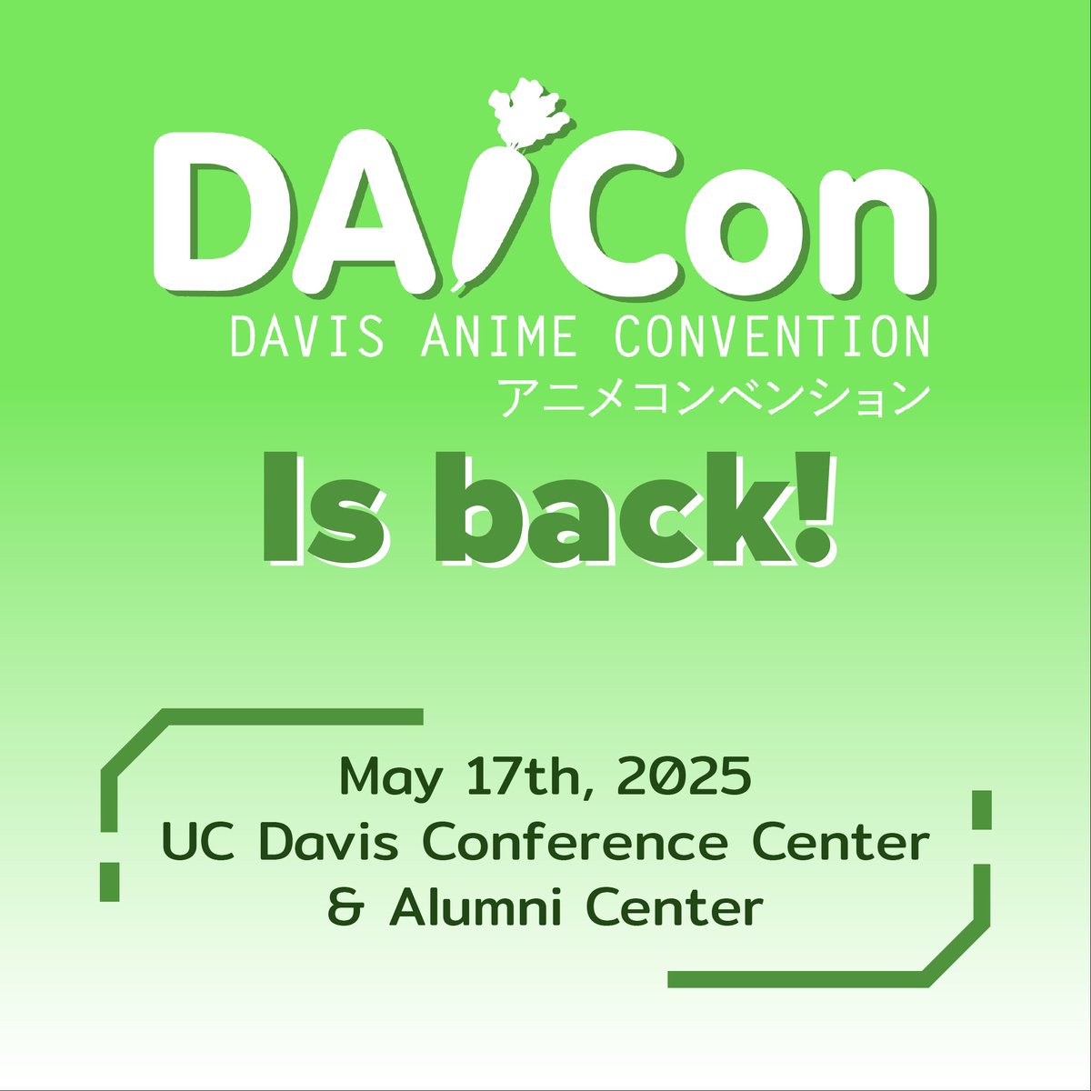 kataokamusic's tweet photo. ✨🎉 STAFFING ANNOUNCEMENT 🎉✨

DAiCon IS BACK!!!

@AnimeClubDavis is bringing back @DavisAnimeCon this year and I will be there to staff on May 17, 2025

Artist and Vendor Applications are NOW OPEN! Tabling spots are limited so please apply ASAP!!! https://t.co/QuiHziziRj https://t.co/c9B35WblXR