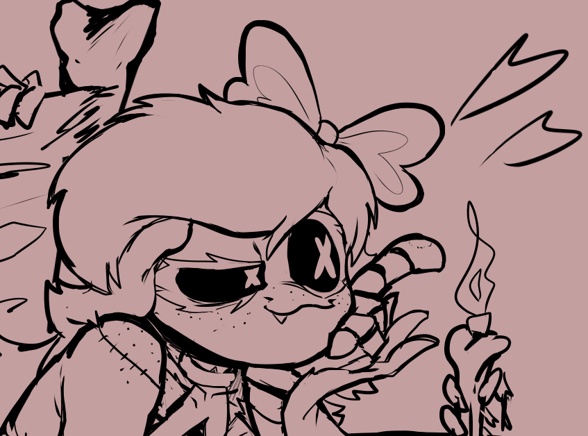 DiddlyDooter's tweet photo. Drawing something insane for Valentine's day, U'll have to wait a bit for this one so stay tuned >:))) https://t.co/53xOBuBFIz
