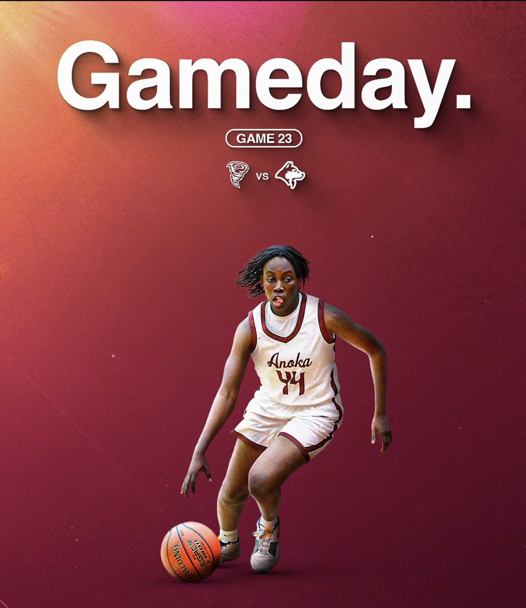 CoachNovak24's tweet photo. Game day!!! @AnokaBballGirls is taking on Andover today in a battle of A-towns!!! Stop on by and cheer on the Tornadoes!!! https://t.co/QppBYvox47