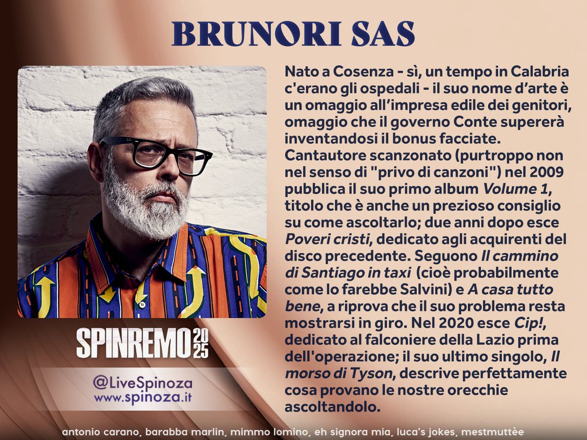 È il turno di Brunori Sas
#Sanremo2025