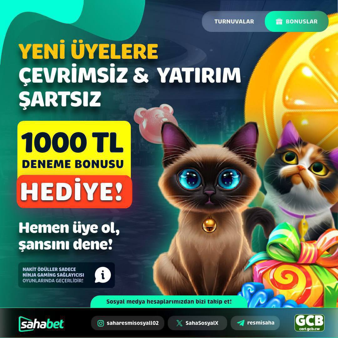 trdenemebonusu's tweet photo. YENİ!!! #denemebonusu 

SAHABET 👑
Yeni Üye Olan Herkese 1000 TL Deneme Bonusu Hediye !

%300 HOŞ GELDİN Yatırım bonusu 

Hemen üye olmak için
https://t.co/7TPSitu2EV

#casino #bahis #iddia https://t.co/mbRxsZ0dOE