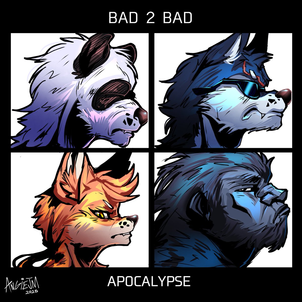 angiejm__artt's tweet photo. Fanart del juego de los Furros tácticos que está ahí en la Play Store. 🪖🐼

#Gorillaz #BAD2BAD #B2B #furry #art https://t.co/Q7UrBnHJ7l
