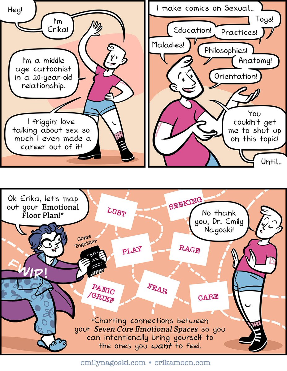 Erika Moen • patreon.com/ErikaMoen (@erikamoen) on Twitter photo .<a href="/emilynagoski/">emily nagoski</a>'s latest sex science book, Come Together, is about understanding & maintaining sexual connections in long-term relationships and will revolutionize your understanding. I’m so honored I got to provide this comic adaptation of it!
emilynagoski.com/erika-moens-em… .<a href="/emilynagoski/">emily nagoski</a>'s latest sex science book, Come Together, is about understanding & maintaining sexual connections in long-term relationships and will revolutionize your understanding. I’m so honored I got to provide this comic adaptation of it!
emilynagoski.com/erika-moens-em…