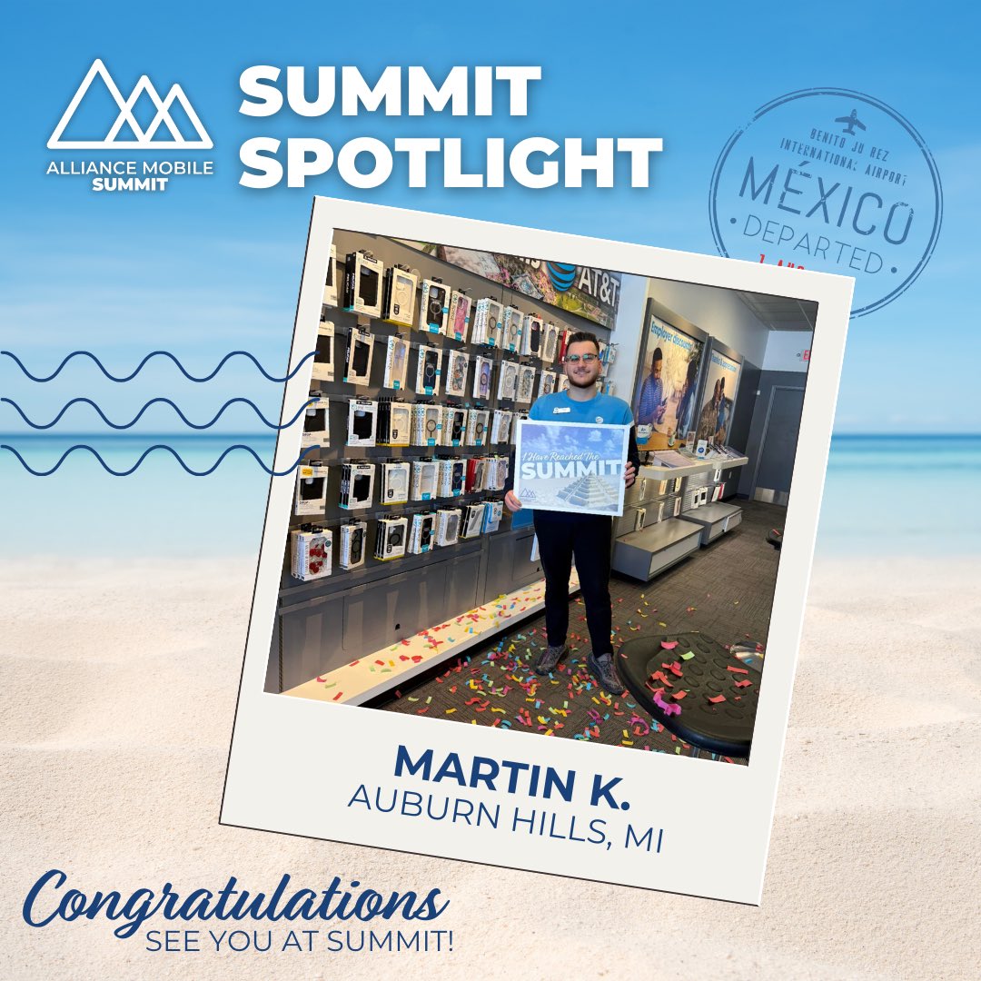 LifeatAlliance's tweet photo. There is nothing better than a three-peat! Today’s #SummitSpotlight shines on Martin K. from Auburn Hills, MI. This is Martin’s third consecutive win! We can’t wait to celebrate you at Summit! https://t.co/qsAWblnPhk